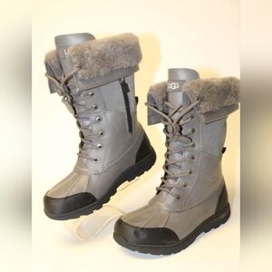UGG Butte II Toggle Tall Kids 3 35 Grey Waterproof Winter Snow Boots or Women 5